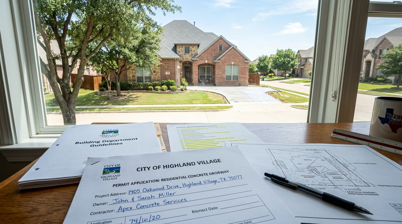 Concrete Permits in Highland Village, TX: What Homeowners Need to Know